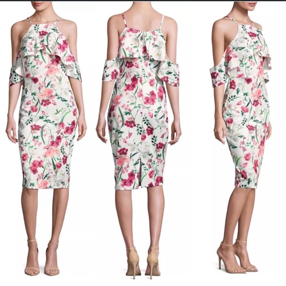 Neiman Marcus Floral Dress - Pink and Green